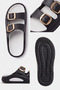 Evaclip Comfort Women's Double Buckle Thick Sole Women's Black and White Slippers - Double Layer Lightweight and O - 7