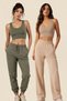 Women's 2-Pack Thick Straps Padded Ribbed Diver Camisole Sports Bra Bralette Stretchy Comfortable Daily Yoga Fitness Pilates Support Seamless Look Crop Top Strappy Sports Top