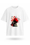 Ronin Samurai Silhouette Printed Oversize Unisex T-Shirt