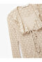 Long Spanish Sleeve V-Neck Tie Ruffle Lace Blouse - 5