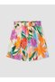 Lcw Everyday Purple Elastic Waist Floral Women's Shorts - 7