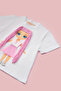 White Dress up and Play Girls' T-Shirt with Interchangeable Accessories - Pinoli - 4