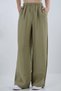 Women's Elastic Waist Pocketed Casual Modal High Waist Wide Leg Pants