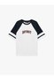 Cotton Color Blocked Short Sleeve Crew Neck Oversize Printed T-Shirt - 3