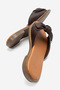 Genuine Leather Women's Brown Bow Slippers Summer - 4