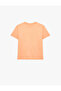Cotton Short Sleeve Crew Neck Embroidered T-Shirt - 2