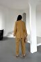 Women's Mustard Linen Fabric 3-Piece Set Jacket Vest Pants Set Mlb231 - 5