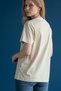 Women's Crew Neck Cream T-Shirt - 7943 - 5