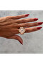 Luxury Clover Dial Finger Watch Women Adjustable Quartz Ring Watch Crystal Clover - 4
