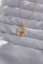 316L Steel Chain Gold Color Zircon Stone Star Figure Oval Necklace