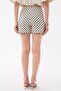 Women's Slit Detailed Polka Dot Short Skirt 260659 - - 5