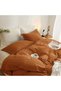 Terracotta Duvet Cover Queen Size Burnt Orange Soft 3 Pieces Microfiber Bedding Set Rust Color Fall - 6