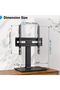 JAN Universal TV Stand - Table Top TV Stand for 27-60 inch LCD LED TVs - 9 Level Height Adjustable TV Base Stand with Tempered Glass Base & Wire Management, VESA 400x400mm - 2
