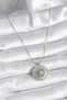 316L Steel Silver Color Zircon Stone 12 Zodiac Sign Medallion Model Women's Necklace - 2