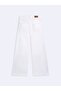 Vıonne High Wide Leg High Waist White Jean Pants - 2