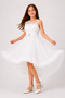 78607-26 Girls' White Evening Dress Short in Front Long in Back Tulle Graduation Birthday Wedding Marriage Party Gown - 5