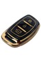 Hyundai Keyless Start Tucson Bayon Elantra Compatible Remote Key Case Cover Auto Keychain Black - 2
