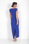 Women's Front Draped Midi Dress - 4
