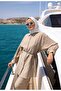 Strawberry Linen Shirted Summer Women's Hijab Set – Comfortable Elegance with Pocketed Pants (Sizes 36-48) Açılb - 2