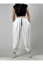 Bürümcük White Women's Pleated Jogger Pants Coc3256