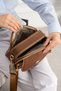 As 711 Long Strap Very Versatile Soft Leather Crossbody and Shoulder Bag Taba Vison - 6