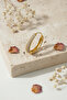 Stylish Yellow Color Zircon Stone Oval Hoop Earrings Women's Bijouterie Accessory - 5