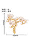 6 Pcs Plum Blossom Cup Napkin Accessory Gold. (It Has No Needle on the Back.) - 2