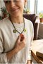 Handmade Sand Bead Flower Motif Special Design Necklace - 3