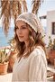 Boho Knot Women's Bead Detailed Organic Cotton Knitted Bandana - 4
