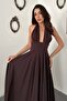 Halter Neck Linen Dress - 3