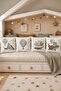 Flying Animal and Balloons Patterned 4-Piece Children's and Baby Pillow Cover Set - 2