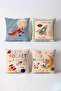 Rocketeer Animals Patterned 4-Piece Kids and Baby Pillowcase Set - 3