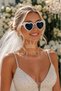 Luxury Custom Design Crystal Stone Bride Bridal Fun Glasses with Heart after Party Glasses Bachelor Party - 2