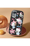 Redmi Note 12 Pro 4g Compatible Case Camera Protector Black Silicone Couple Phone Case with Kitty Pattern - 2