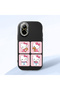 Realme C67 Compatible Case Camera Protector Black Silicone Couple Phone Case with Kitty Pattern