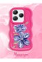 Infinix Hot 40 Compatible Case Camera Protector Red Silicone Couple Phone Case Floral Pattern - 2