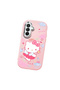 Samsung Galaxy A26 Compatible Case Camera Protector Pink Silicone Couple Phone Case with Kitty Pattern - 3