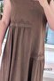 Stone Embroidered Washed Cotton Fabric Dress 6Y323 - 4