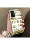 Samsung Galaxy A26 Compatible Silicone Edge Hard Back Case Couple Phone Case with Floral Pattern - 3