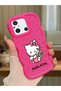 Redmi 11A Compatible Case Camera Protector Red Silicone Couple Phone Case Kitty Pattern