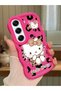 Tecno Camon 40 Pro 5g Compatible Case Camera Protector Red Silicone Couple Phone Case Kitty Pattern
