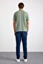 Water Green Regular Plain Embroidered Pique Buttoned Polo Collar T-Shirt - 3