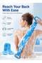 Silicone Body Back Scrubber | 62 cm Double Sided Bath Brush | Long Handle Shower Scrub Belt For Back Body Exfoliating Massage - 3