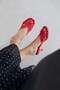 Cuba Women's Heeled Satin Sandals Red - 2
