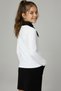 White Long-Sleeved Basic T-Shirt - Non-Sweating, Flexible Fabric, Cotton, Seasonal White Long-Sleeved Girls' T-Shirt - 6