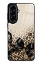 Samsung A57 Golden Leopard Bow Design Glossy Phone Case