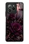 Omix X7 Moonlit Burgundy Rose Design Glossy Phone Case
