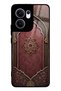 Oppo Reno 13F Burgundy Glossy Phone Case with Ottoman Emblem Design