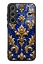 Samsung A35 Royal Sapphire Baroque Design Glossy Phone Case