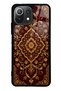 Xiaomi Mi 11 Lite Burgundy Ottoman Gold Design Glossy Phone Case